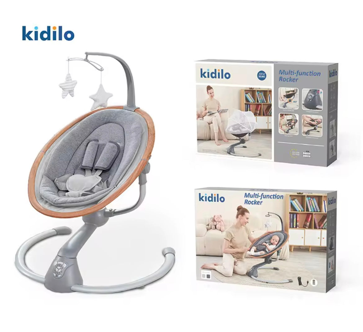Baby electric rocking chair ,New baby sleeping device multifunctional soothing chair rocking chair can lie cradle bed