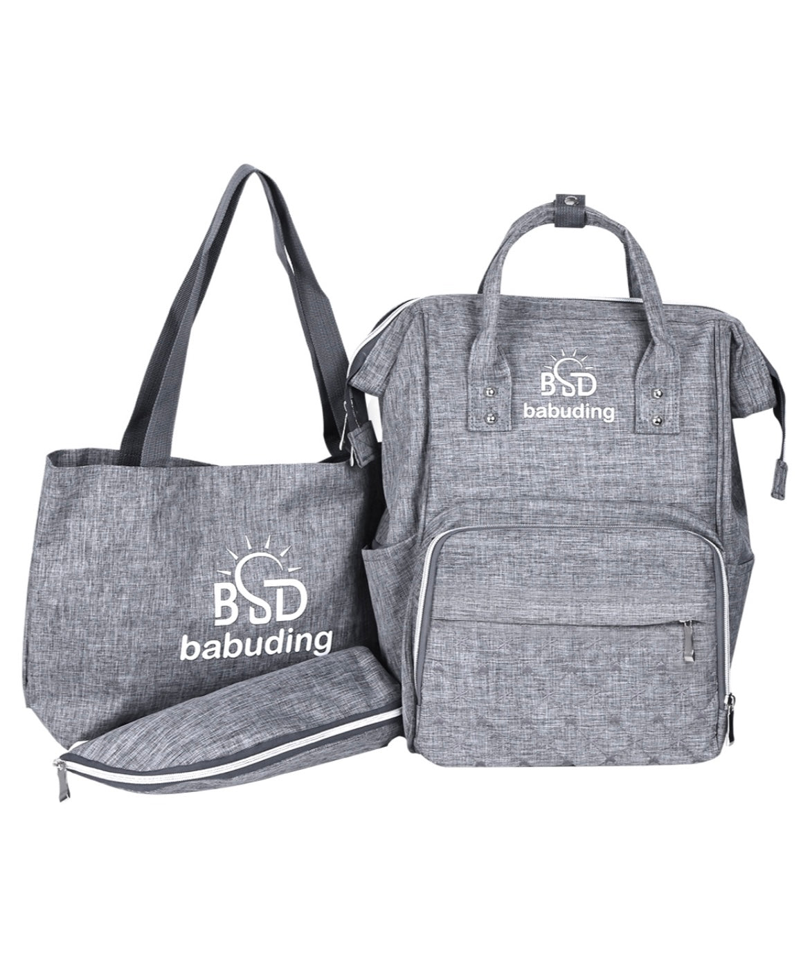 Baby Diaper Bag Backpack Set of 3 Large Space & Anti-Theft & Waterproof