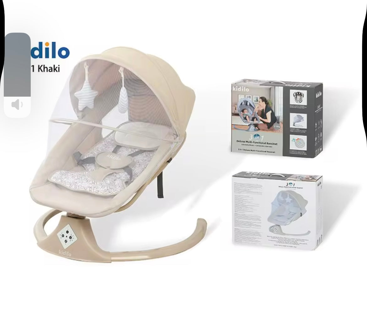 Baby electric rocking chair ,New baby sleeping device multifunctional soothing chair rocking chair can lie cradle bed